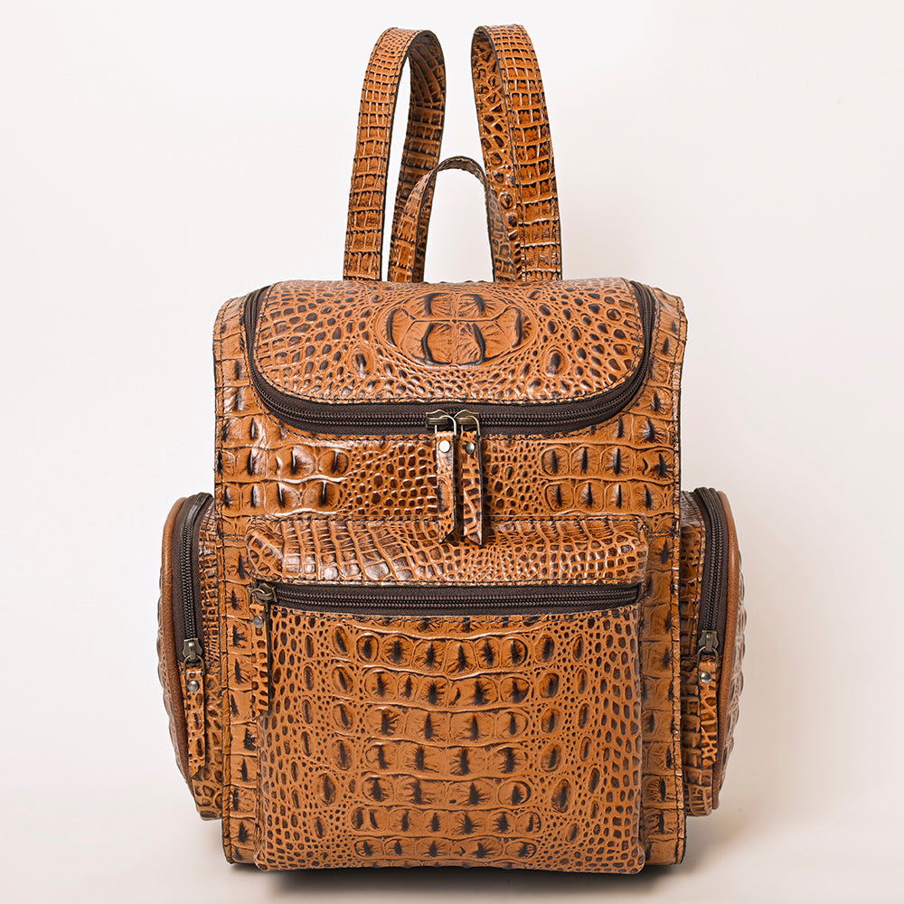 American Darling ADBG1250 Crocodile Embossed Genuine Leather Women Bag Western Handbag Purse