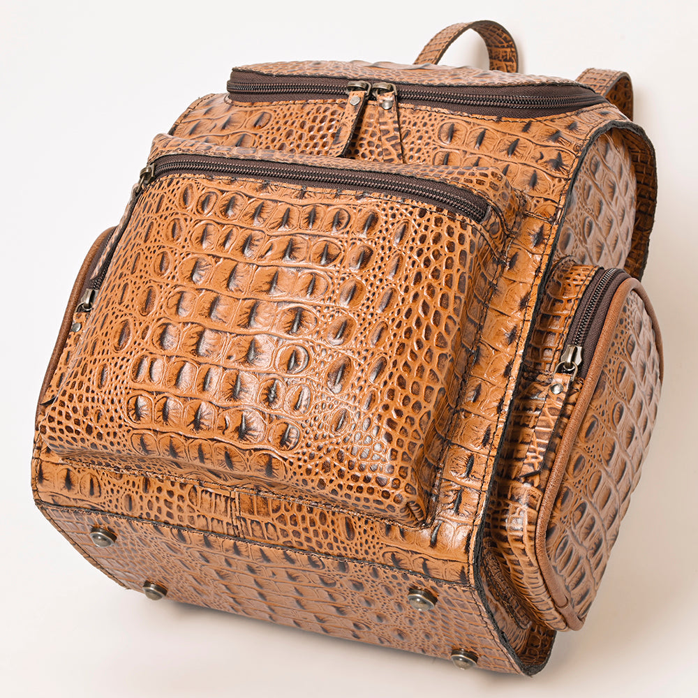 American Darling ADBG1250 Crocodile Embossed Genuine Leather Women Bag Western Handbag Purse