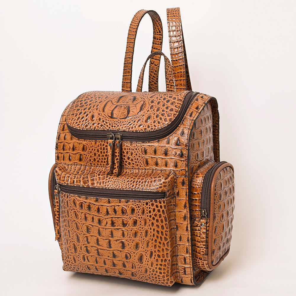 American Darling ADBG1250 Crocodile Embossed Genuine Leather Women Bag Western Handbag Purse