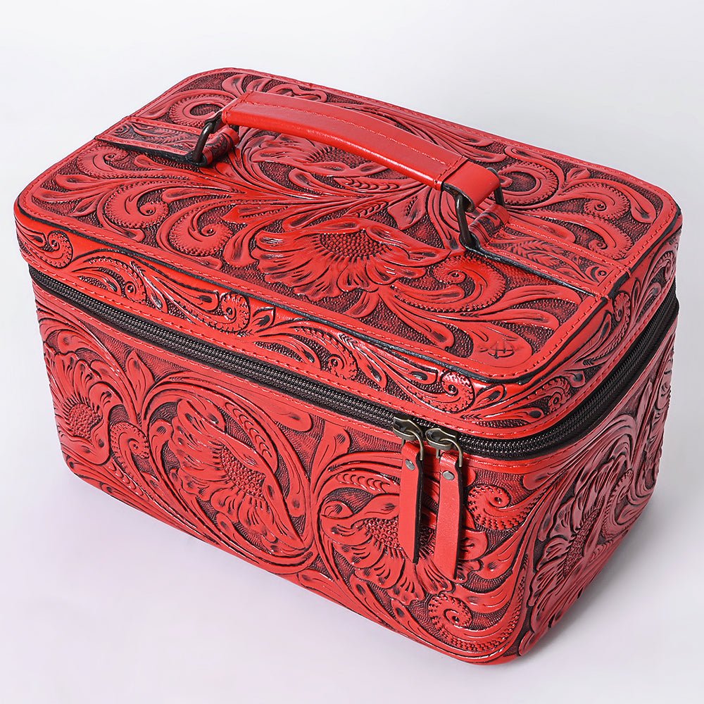 American Darling Jewelry Case Hand Tooled Genuine Leather Women Bag Western Handbag Purse
