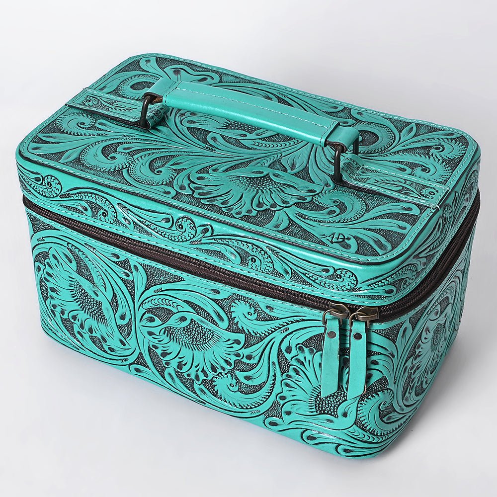 American Darling Jewelry Case Hand Tooled Genuine Leather Women Bag Western Handbag Purse