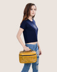 American Darling Jewelry Case Hand Tooled Genuine Leather Women Bag Western Handbag Purse