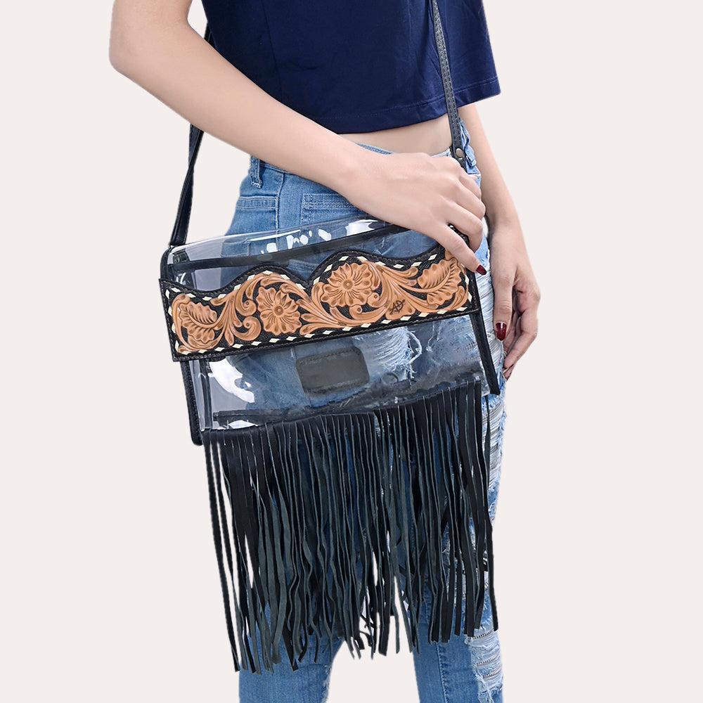 American Darling ADBG1256 Hand Tooled Genuine Leather Women Bag Western Handbag Purse