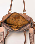 American Darling ADBG1258 Hand Tooled Hair-On Genuine Leather Women Bag Western Handbag Purse