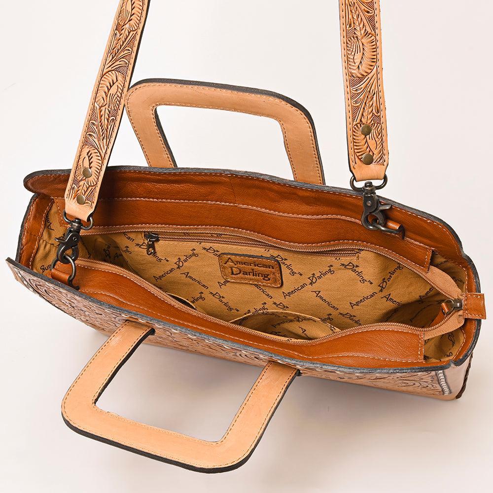 American Darling ADBG1259 Hand Tooled Genuine Leather Women Bag Western Handbag Purse
