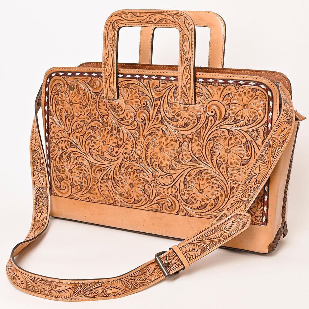 American Darling ADBG1259 Hand Tooled Genuine Leather Women Bag Western Handbag Purse