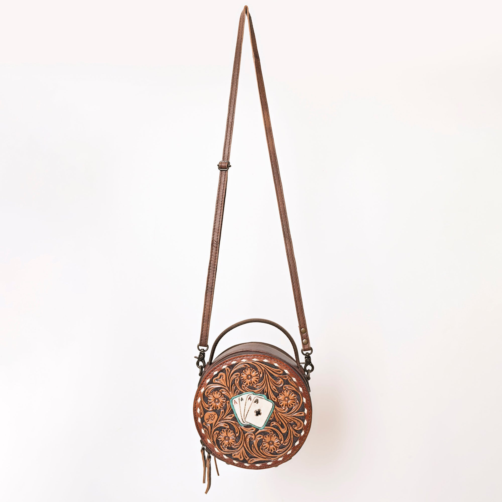 American Darling ADBG1270 Hand Tooled Genuine Leather Women Bag Western Handbag Purse