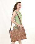 ADBG1276A American Darling Hand Tooled Genuine Leather Women Bag Western Handbag Purse