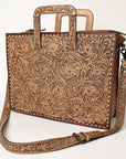 ADBG1276A American Darling Hand Tooled Genuine Leather Women Bag Western Handbag Purse