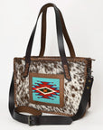 American Darling ADBG1278 Tote Saddle Blanket Hair On Genuine Leather women bag western handbag purse