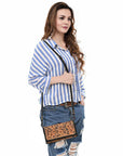 American Darling Adbg1281 Wallet Hand Tooled Genuine Leather Women Bag Western Handbag Purse