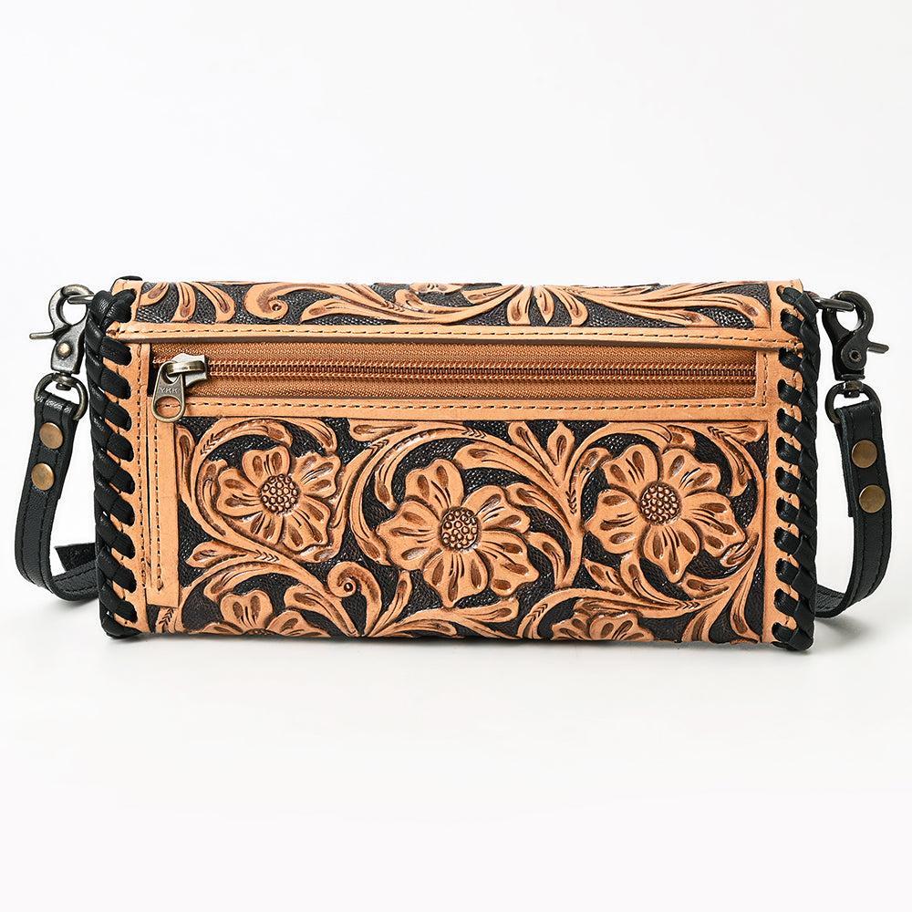 American Darling Adbg1281 Wallet Hand Tooled Genuine Leather Women Bag Western Handbag Purse