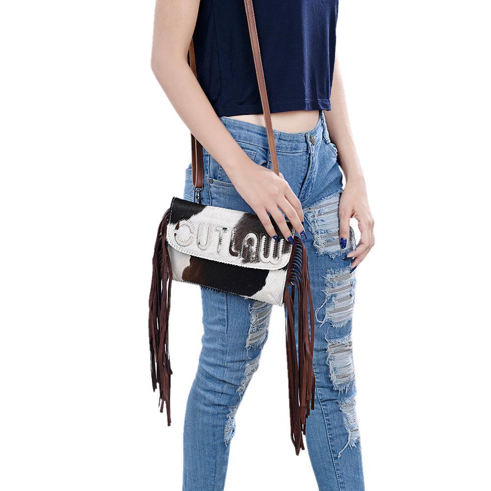 American Darling ADBG1283 Hair-On Genuine Leather Women Bag Western Handbag Purse