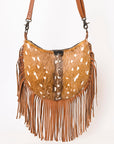 American Darling Hand Tooled Hair On Genuine Leather women bag western handbag purse
