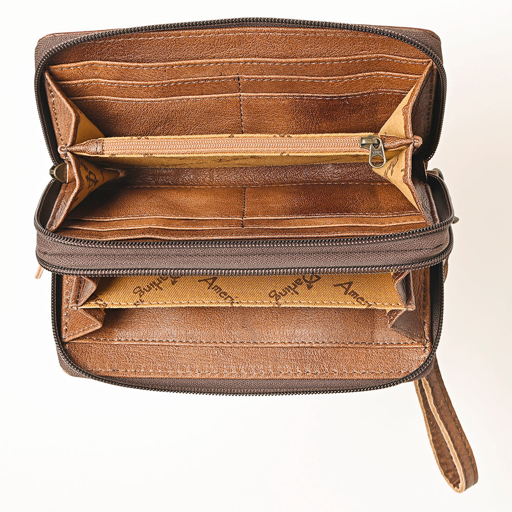 American Darling ADBG1290 Hand Tooled Genuine Leather women bag western handbag purse