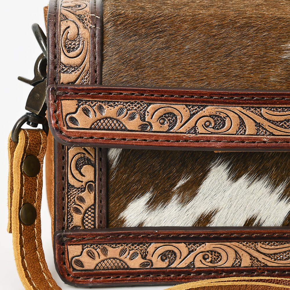 American Darling Cross Body Ii Hand Tooled Hair-onGenuine Leather women bag western handbag purse