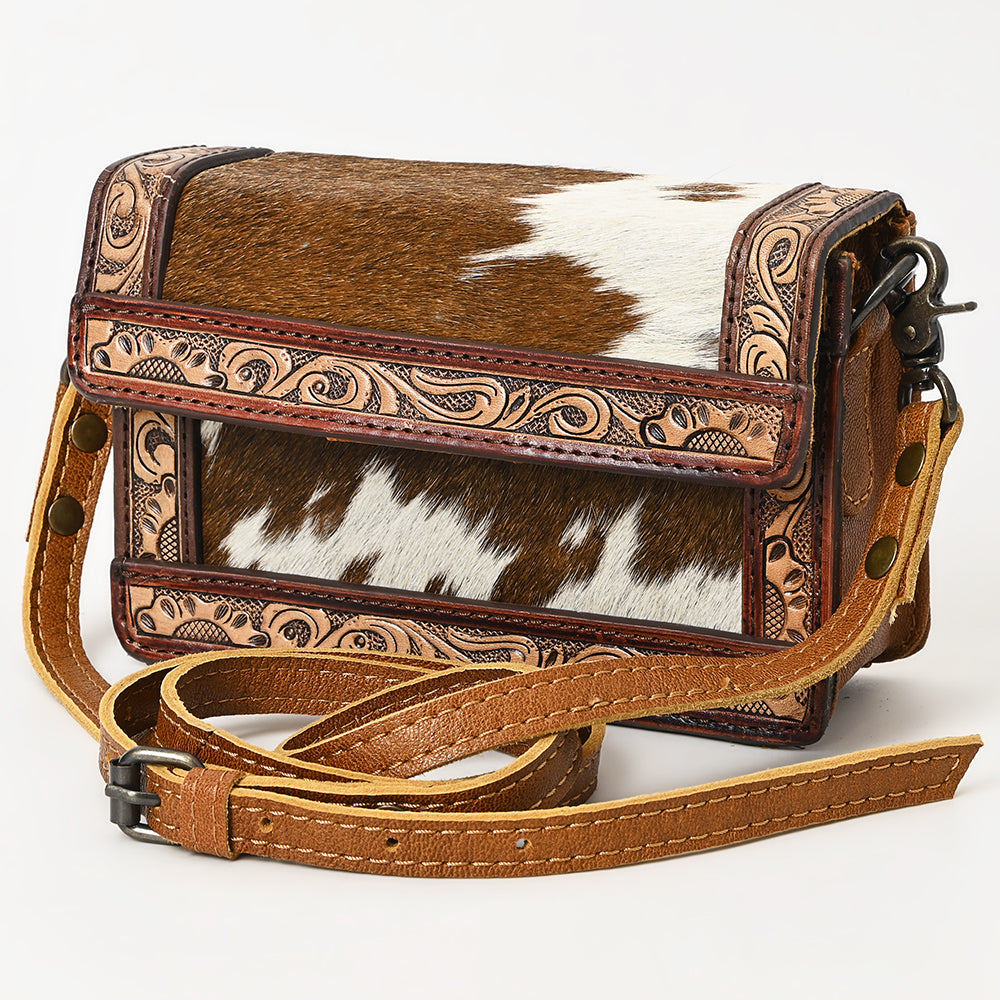 American Darling Cross Body Ii Hand Tooled Hair-onGenuine Leather women bag western handbag purse