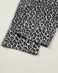Leopard High Waist Barrel Leg Jeans