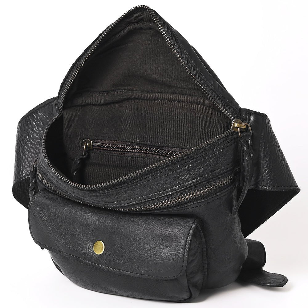 Vintage Genuine Full Grain Cowhide Leather Sling Bag For Women Handcrafted Everyday