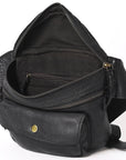 Vintage Genuine Full Grain Cowhide Leather Sling Bag For Women Handcrafted Everyday