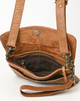 Never Mind Nmbgm155 Small Crossbody Vintage Handmade Genuine Cowhide Leather Women Bag Western Handbag Purse