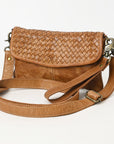 Never Mind Nmbgm155 Small Crossbody Vintage Handmade Genuine Cowhide Leather Women Bag Western Handbag Purse