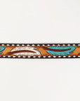 American Darling ADBLF249-L Beautifully Hand Tooled Genuine American Leather Belt Men and  Women