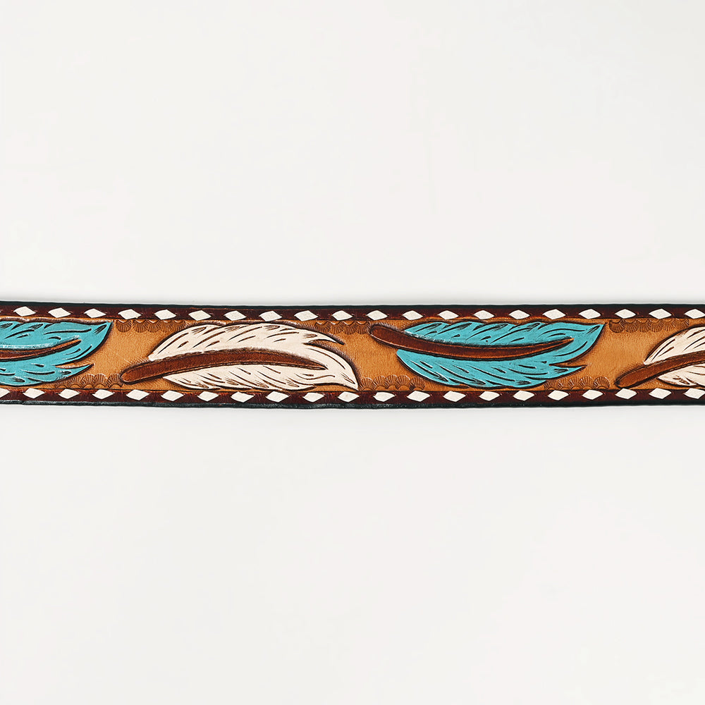 American Darling  Beautifully Hand Tooled Genuine American Leather Belt Men and  Women