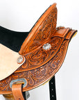 HILASON Horse Barrel Racing Endurance Trail Pleasure Leather Saddle Tan