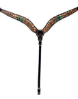 Hand-Carved Leather Western Headstall And Breast Collar Set For Training And Showing