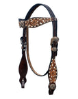 Hand-Carved Leather Western Headstall And Breast Collar Set For Training And Showing