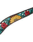 HILASON Western Horse Headstall & Breast Collar American Leather Floral Carving