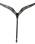 Hand-Carved Leather Western Headstall And Breast Collar Set For Training And Showing