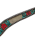 HILASON Western Horse Headstall & Breast Collar American Leather Floral Carving