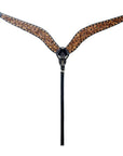 Hilason Horse Floral Hand Carved American Leather Breast Collar Headstall Brown