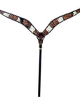 Hand-Carved Leather Western Headstall And Breast Collar Set For Training And Showing