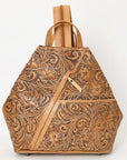 Ohlay Bags Backpack Hand Tooled Genuine Leather