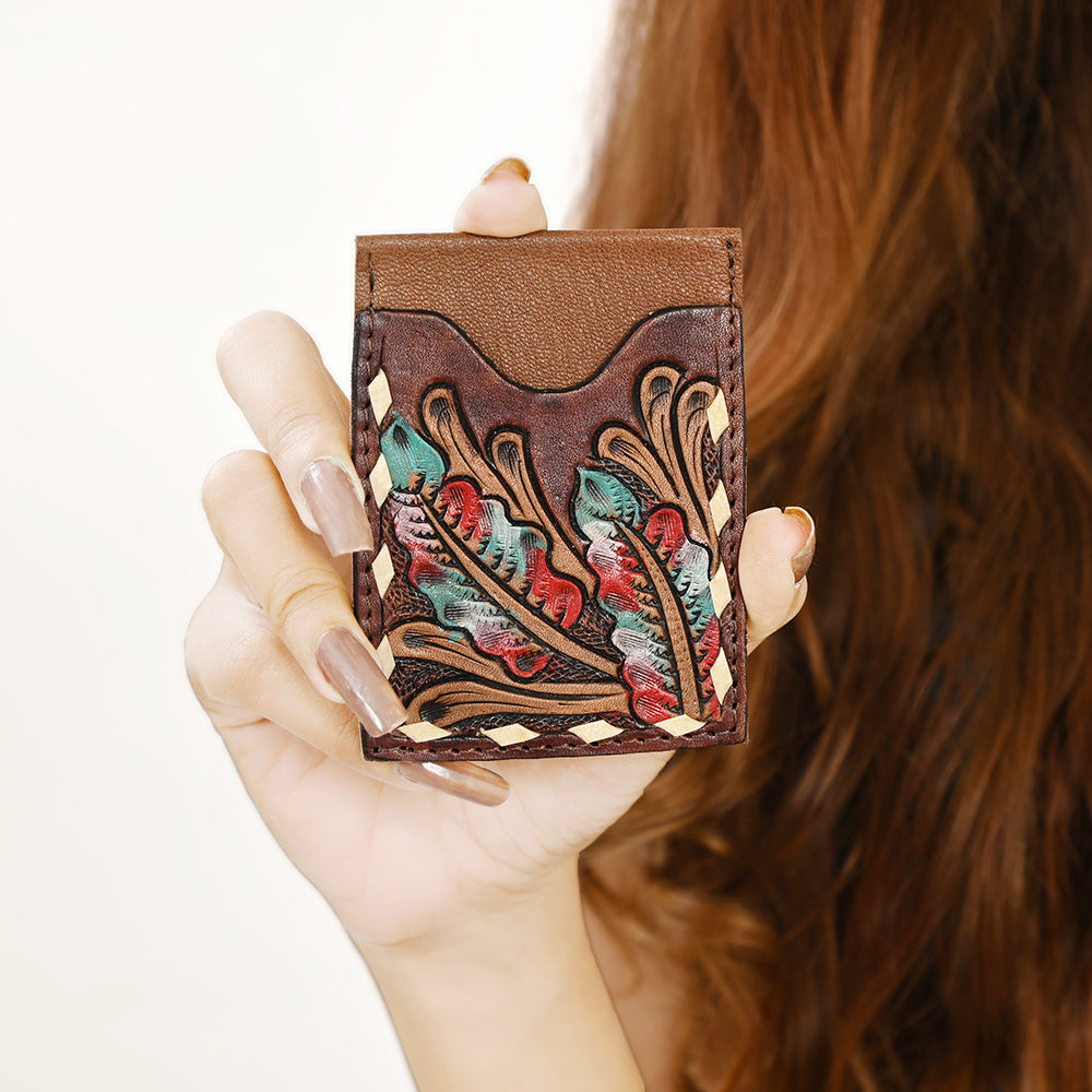 OHLAY OHCCG102A Card-Holder Hand Tooled Genuine Leather women bag western handbag purse