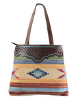 OHLAY OHV112 HOBO Hand Tooled Upcycled Wool Upcycled Canvas  Genuine Leather women bag western handbag purse