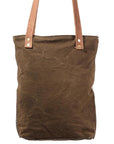 Ohlay Bags OHV114 Tote Hand Tooled Upcycled Canvas Genuine Leather Women Bag Western Handbag Purse