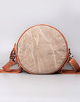 Ohlay Bags OHV119 Canteen Upcycled Wool Canvas Hair-On Genuine Leather Women Bag Western Handbag Purse