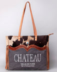 OHLAY WEEKENDER Upcycled Wool Embossed  Genuine Leather women bag western handbag purse