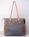 OHLAY WEEKENDER Upcycled Wool Embossed  Genuine Leather women bag western handbag purse