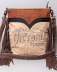 OHLAY OHV129 HOBO Upcycled Canvas  Genuine Leather women bag western handbag purse
