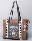 OHLAY OHV132 HOBO Upcycled Canvas Hair-on Genuine Leather women bag western handbag purse