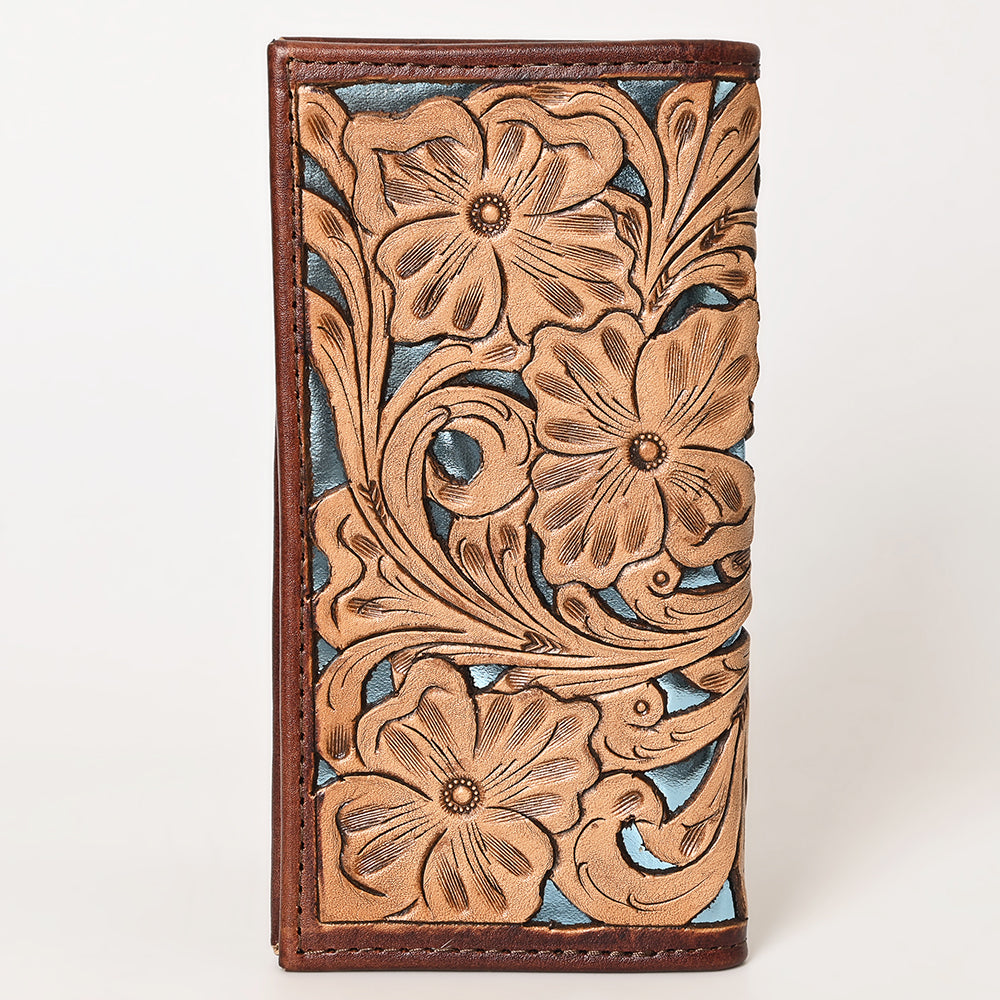 OHLAY WALLET Hand Tooled Genuine Leather women bag western handbag purse