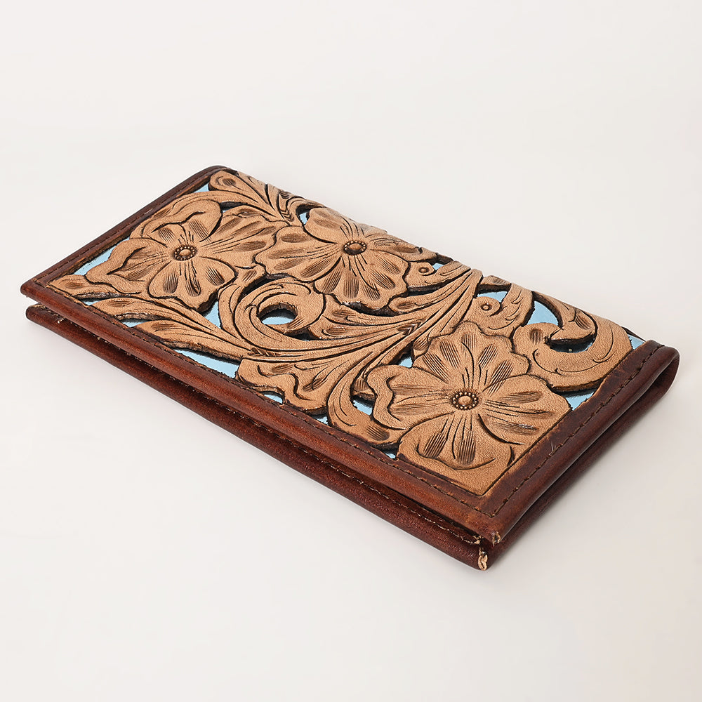 OHLAY WALLET Hand Tooled Genuine Leather women bag western handbag purse