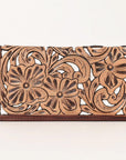 OHLAY WALLET Hand Tooled  Genuine Leather women bag western handbag purse