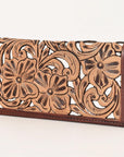 OHLAY WALLET Hand Tooled  Genuine Leather women bag western handbag purse
