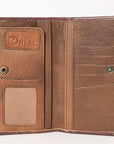 OHLAY WALLET Hand Tooled  Genuine Leather women bag western handbag purse